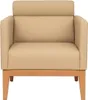 Beiger Clubsessel Relax 1-Sitzer Designer Sessel Wohnzimmer Produktbild-Vorschau 2
