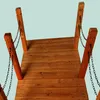 Pont de jardin Relaxdays, poteaux avec chaînes, bois de Voir les images du produit 5