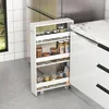 KOMFOTTEU Vozík do výklenku 4 police, úložný vozík Náhled obrázku produktu 8