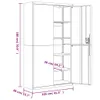 Aktenschrank Weiß 105x40x180 cm Stahl Produktbild-Vorschau 10
