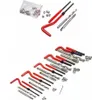 A collection of tools for thread repair, including drills, taps, and inserts, laid out on a white background. Produktbild-Vorschau
