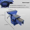 Schraubstock parallel 360° drehbar mit Amboss für Werkbank Produktbild-Vorschau 5