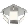 A modern ceiling light fixture with a square base and multiple square and rectangular light panels. Produktbild-Vorschau