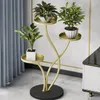 Pflanzenständer aus Metall - 77,5 cm - Elegante Steinbasis Produktbild-Vorschau 2