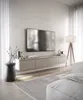 A modern living room with a wall-mounted TV board. Anteprima dell’immagine prodotto