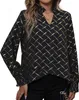 Damenhemden Elegante Lässige Langen Bluse Lose Print Produktbild-Vorschau 1