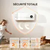 HOMCOM Chauffage mural en céramique 1000/2000W, radiateur Voir les images du produit 9