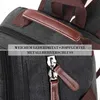 Herren Canvas 17.3 Zoll Laptop Rucksack 35L Schulrucksack Produktbild-Vorschau 5