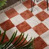 Volero - Teppich Kariert - Blox Fringe Terracotta Weiß - Produktbild-Vorschau 8
