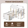 Łóżeczko dziecięce 90x200 cm z litego drewna z biurkiem i Podgląd zdjęcia produktu 2