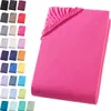 Jersey Spannbettlaken 90-100x200 cm Spannbettuch 100% Produktbild-Vorschau 1