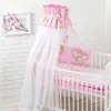 13 Części. Łóżeczko HAPPY z pościelą i materacem. Różowa Podgląd zdjęcia produktu 3