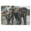 MuchoWow® Mauspad Mousepad Elefant - Wasser - Fluss 27x18 Produktbild-Vorschau 1