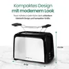 Emerio Toaster – 750 W – 2 Schlitze – Edelstahl – TO-123924 Produktbild-Vorschau 7