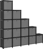 vidaXL Étagère cube avec boîtes 15 compartiments noir Voir les images du produit 12