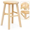 SPRINGOS Holzschemel Hocker Küchenhocker Tritthocker Kiefer Produktbild-Vorschau 3