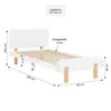 Homestyle4u Holzbett 90x200 Kinderbett mit Lattenrost Weiß Produktbild-Vorschau 3