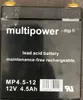 Blei-Akku Bleigel Multipower MP4,5-12 / 12V - 4,5Ah BxLxH: Produktbild-Vorschau 1
