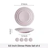 Teller set 4er Ø21,4 cm Keramik Essteller Kuchenteller Produktbild-Vorschau 2