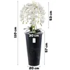 Künstliche Orchidee Kaskaden Blumenstrauß Weiß im Topf Produktbild-Vorschau 3