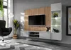A modern living room with a wall-mounted entertainment unit. Anteprima dell’immagine prodotto