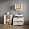 Mobiletto bagno Livinity Ronco Bianco lucido/oro power oak Anteprima dell’immagine prodotto 5
