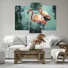 Bild auf Leinwand - Leinwandbild - 3 Teile - Rosa Flamingos Produktbild-Vorschau 6