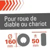 Chambre à air pour roue 6'' 160x50mm Voir les images du produit 5