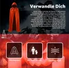 Červeno-čierny plášť s kapucňou - na Halloween a Náhľad obrázku produktu 2