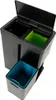 A multi-compartment recycling bin with its lid open, showing the interior bins. Produktbild-Vorschau