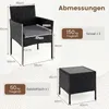 COSTWAY Polyrattan Gartenmöbel Set, 3-tlg. Balkonmöbel mit Produktbild-Vorschau 3