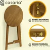 CASARIA® Stehtisch Hartholz Akazie Klappbar 110cm Hoch Ø80 Produktbild-Vorschau 4