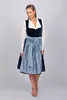 Edelnice Midi Dirndl Luna Samt Blau 32 Produktbild-Vorschau 7