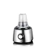 A silver and clear blender is shown against a white background. Produktbild-Vorschau
