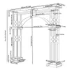 WISFOR Rose Arch, Extra Style Wedding Arch Background Frame Podgląd zdjęcia produktu 9