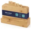 WELLHAUS Bamboe snijplank set, 4 stuks met standaard, Productafbeelding-voorbeeld 1