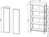 Calicosy - Vitrine avec 2 portes vitrées et 3 étagères en Anteprima dell’immagine prodotto 16