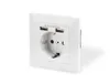 DIGITUS Unterputz Steckdose 250V + 2 x USB A, weiß Produktbild-Vorschau 4