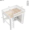 Hochbett mit Schreibtisch, Schubladen, Kleiderschrank, Produktbild-Vorschau 7