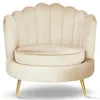 MG Design Samt Muschelsessel in Beige - Moderner Produktbild-Vorschau 6