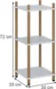 Półka narożna Vicco Bivio Biały/sosna 30 x 72 cm 3 półki, Podgląd zdjęcia produktu 2
