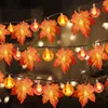 Guirlande lumineuse d'Halloween avec citrouille Feuille Voir les images du produit 1