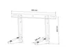 Technical drawing of air conditioner mounting brackets with dimensions. Anteprima dell’immagine prodotto
