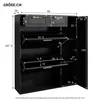 A diagram of a black shoe cabinet with dimensions and measurements indicated. Produktbild-Vorschau