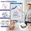 COSTWAY stojak na flipchart 100x65cm, regulowana wysokość Podgląd zdjęcia produktu 3
