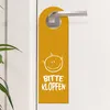 3x Bitte klopfen oder belegt Türhänger mit Gesichtern in Produktbild-Vorschau 5