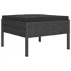vidaXL 5-tlg. Garten-Lounge-Set mit Auflagen Poly Rattan Produktbild-Vorschau 4