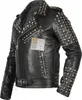 Lederjacke mit Nieten Verzierung, Rocker Lederjacke, Produktbild-Vorschau 4