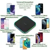 A collage of smartphones and a wireless charger, illustrating compatibility. Produktbild-Vorschau