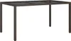 vidaXL Table de jardin 150x90x75 cm Verre trempé Poly rotin Voir les images du produit 1